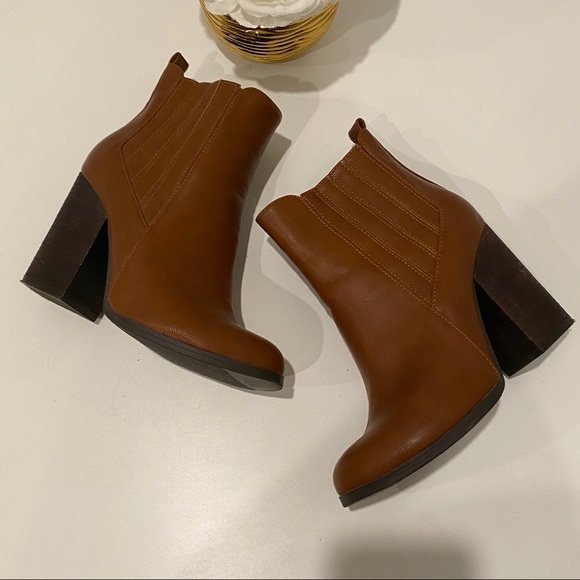 Call It Spring Shoes - Call it spring brown vegan leather booties